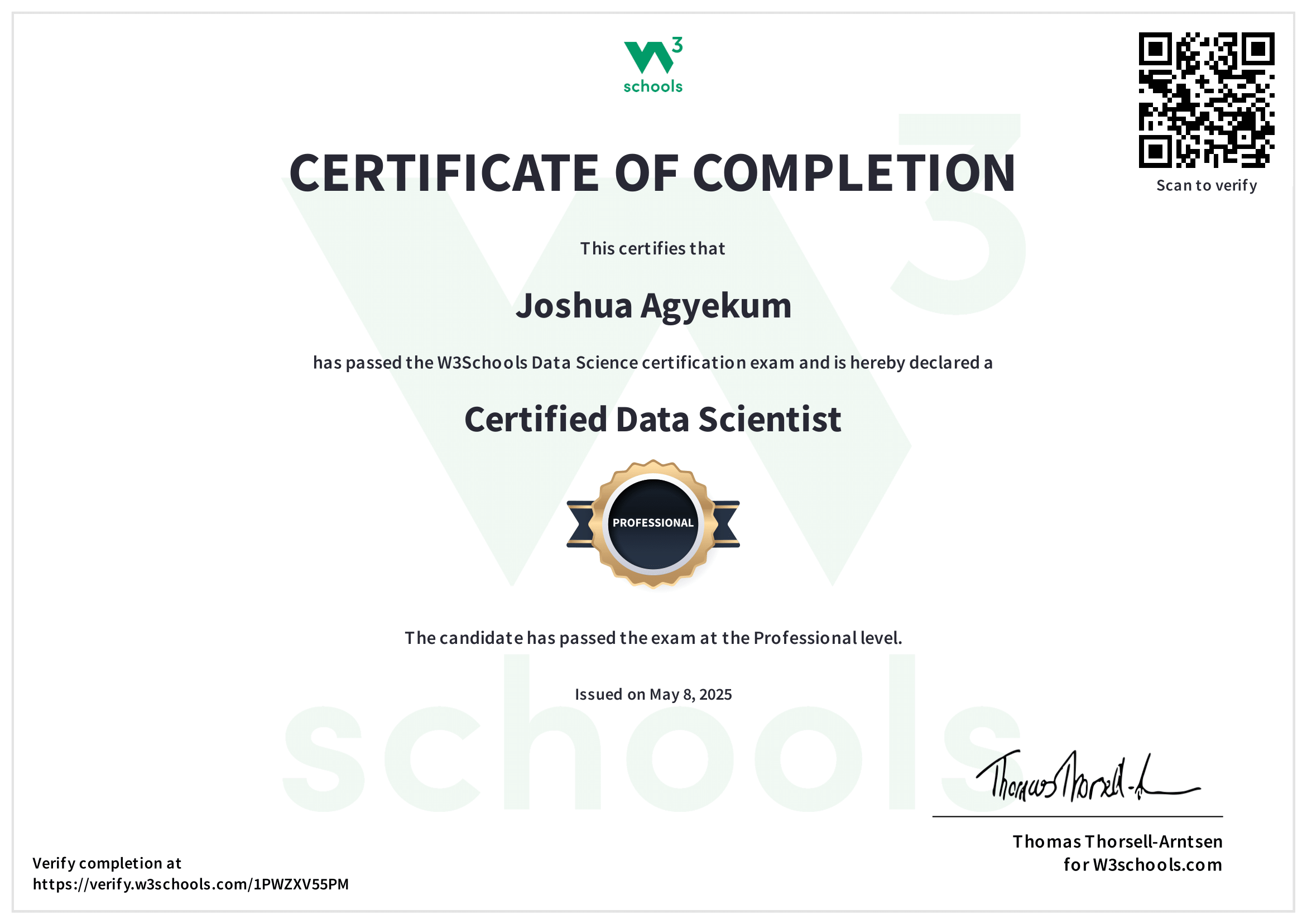 Certification